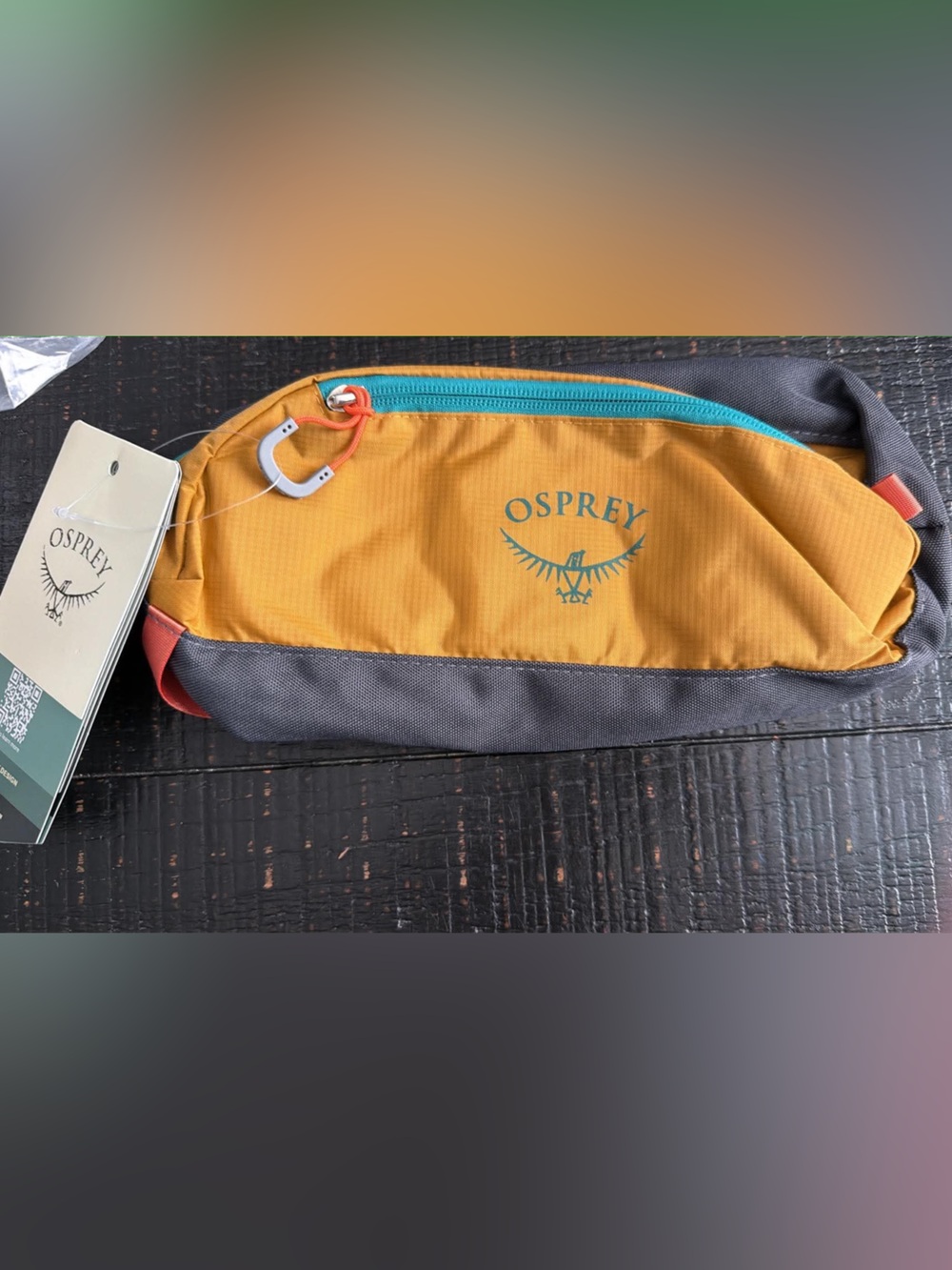 OSPREY Mustard Yellow & Gray Organizer Bag